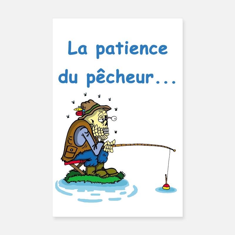 La patience du pêcheur Poster 20 x 30 cm