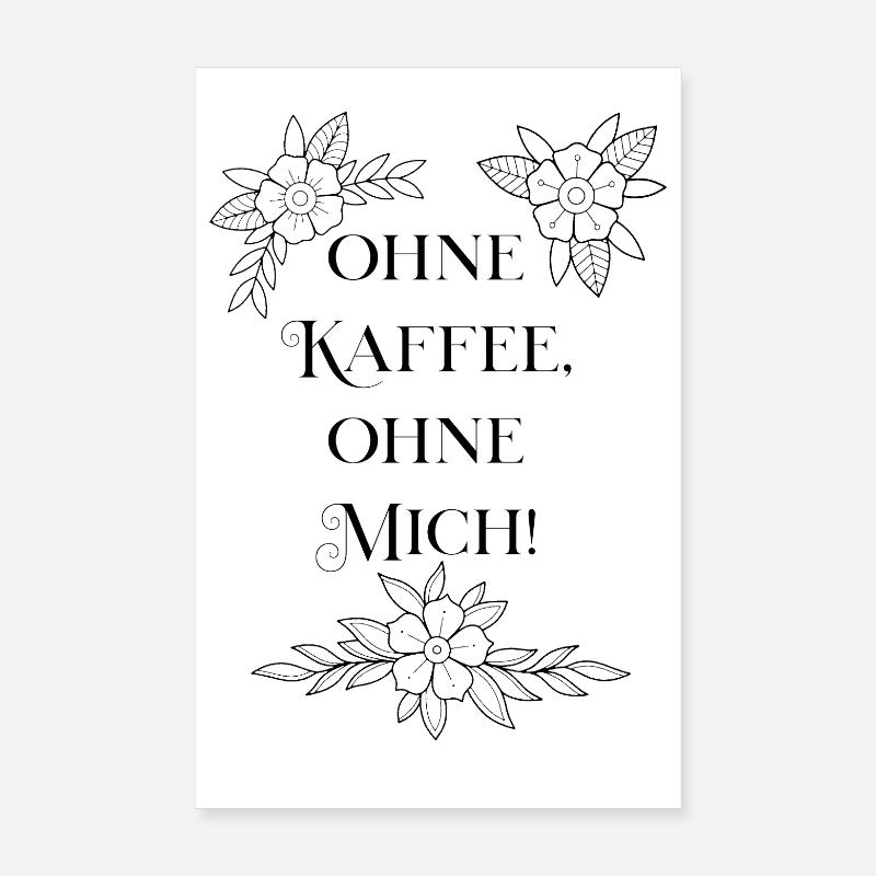 « Sans café, sans moi ! » Poster 20 x 30 cm