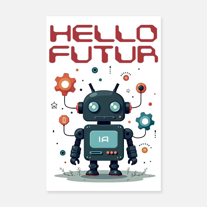 Hallo Future Character von Helfspawn Poster 20x30 cm