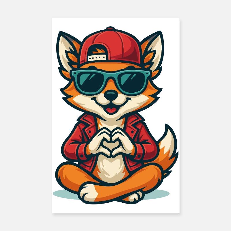 Foxy Love Vibes Poster 20 x 30 cm