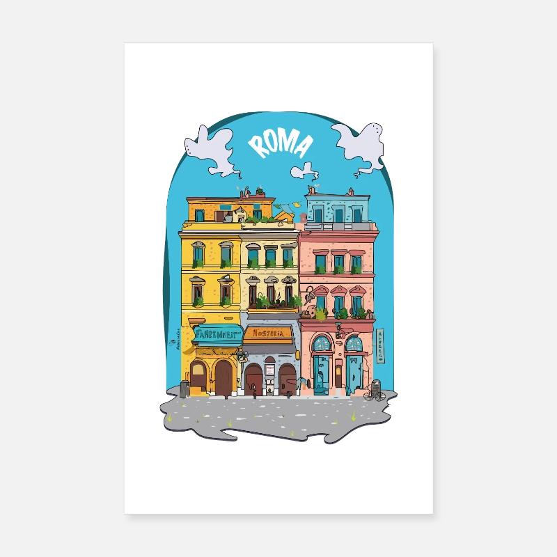 Rom - Poster 20x30 cm - Weiß