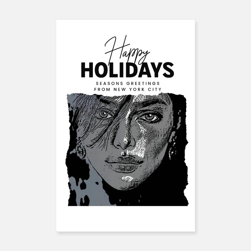 Frohe Feiertage ab NYC Poster 20x30 cm