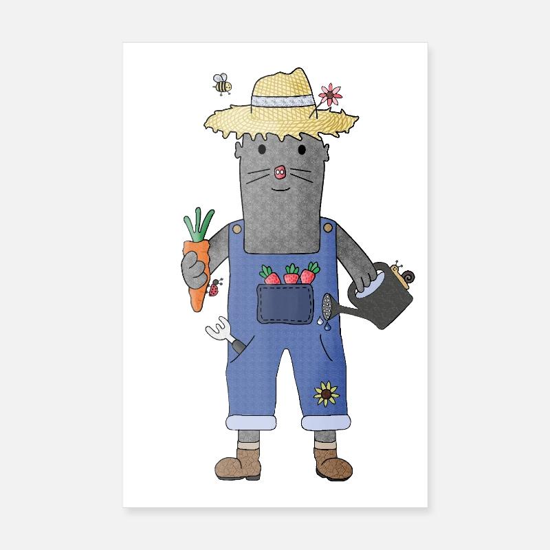 Master Mole Garden under control Poster 8" x 12" (20x30 cm)