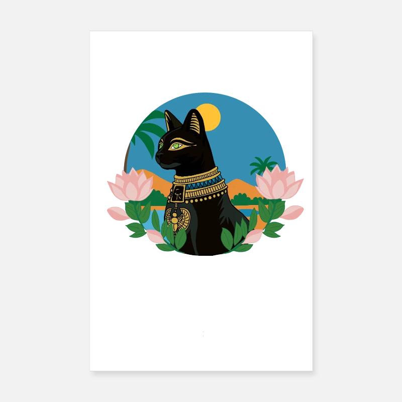 Bastet déesse egyptienne Poster 20 x 30 cm