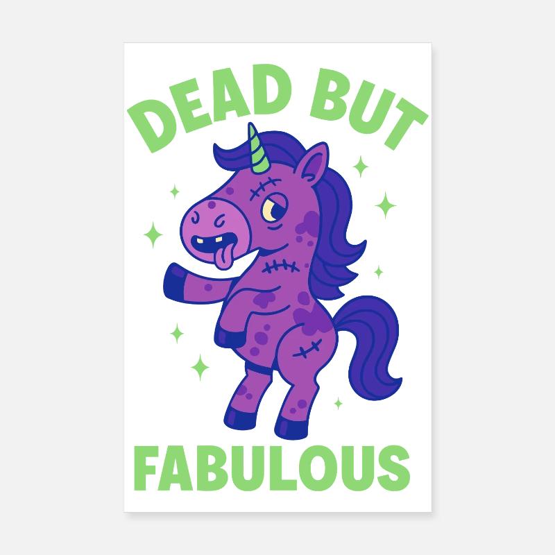 Buntes Einhorn mit Spruch Poster 20x30 cm