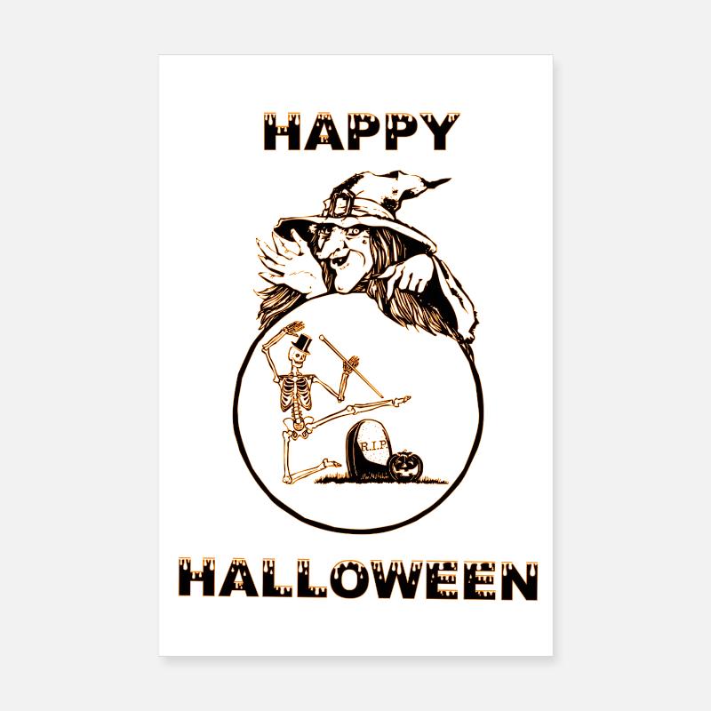Conception de sort de sorcière d'Halloween Poster 20 x 30 cm