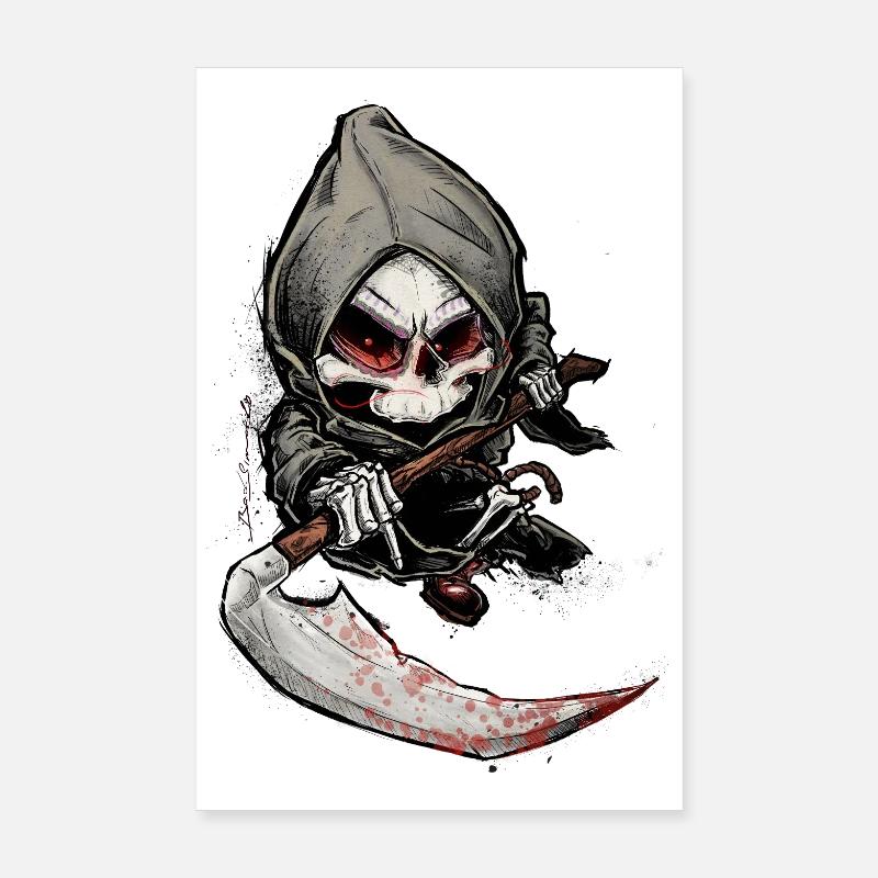 Tod, der tötet - Poster 20x30 cm - Weiß