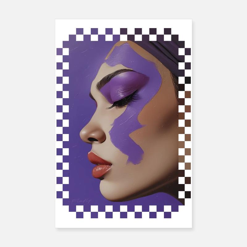 Reflets de Violette – huile sur toile Poster 20 x 30 cm