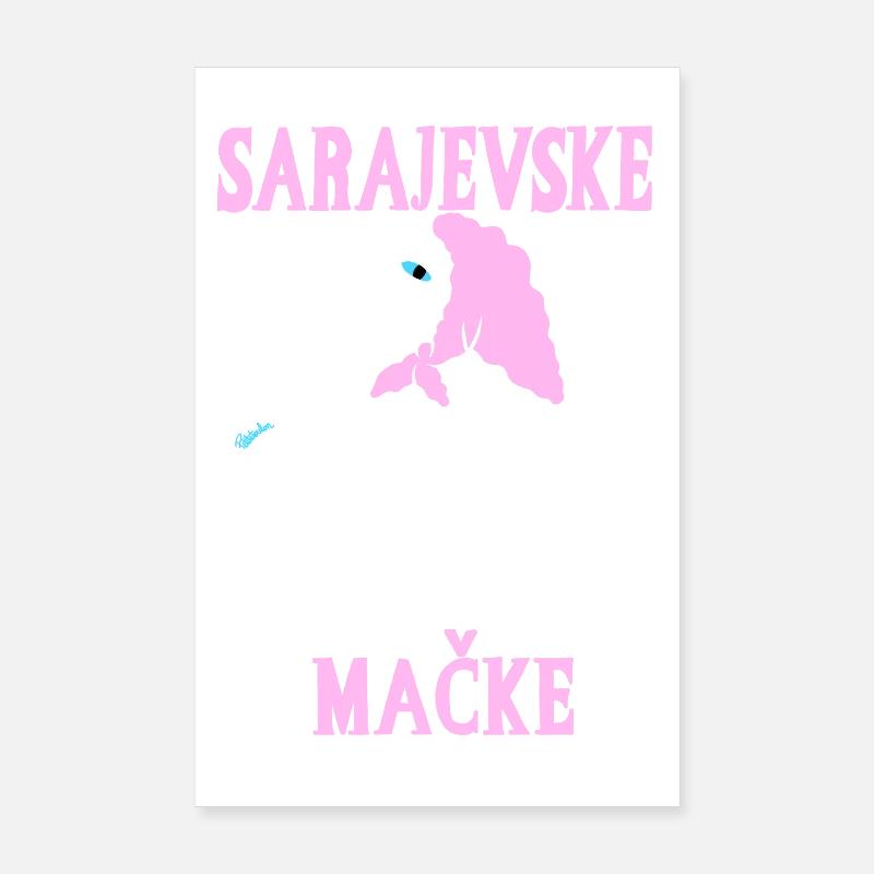 Chat pastel Sarajevo Poster 20 x 30 cm