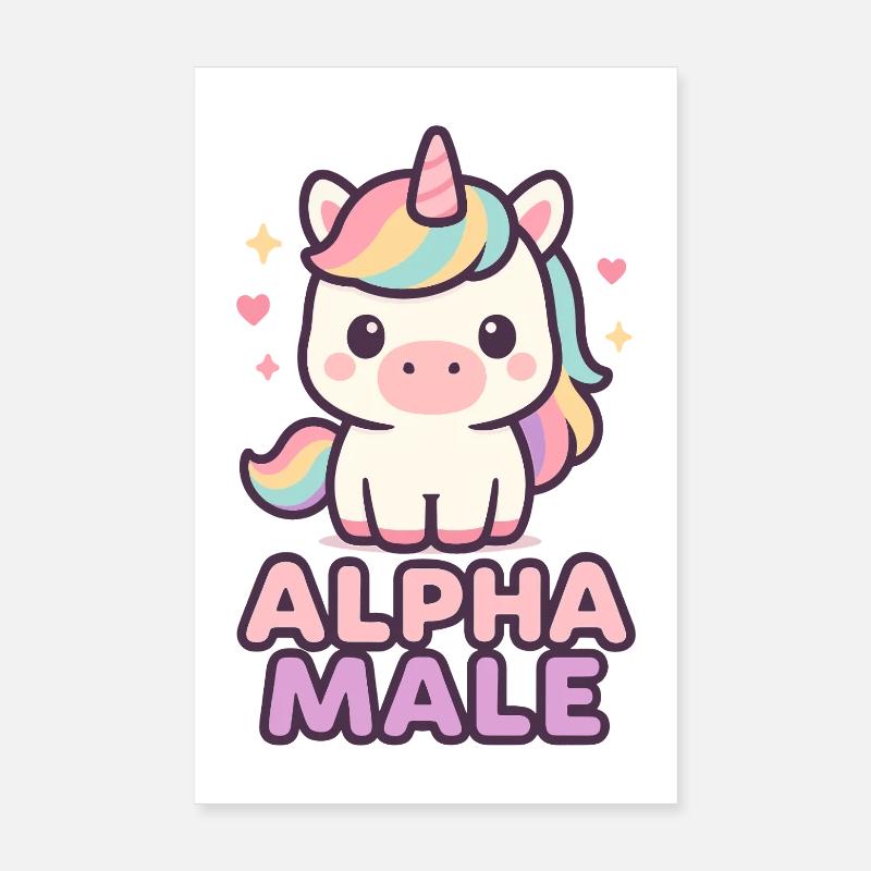 Licorne – Design drôle et décalé Poster 20 x 30 cm