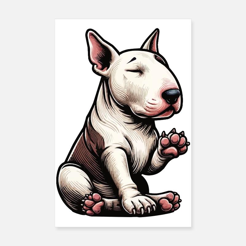 Miniatur Bullterrier Bully Bullterrierbesitzer Poster 20x30 cm