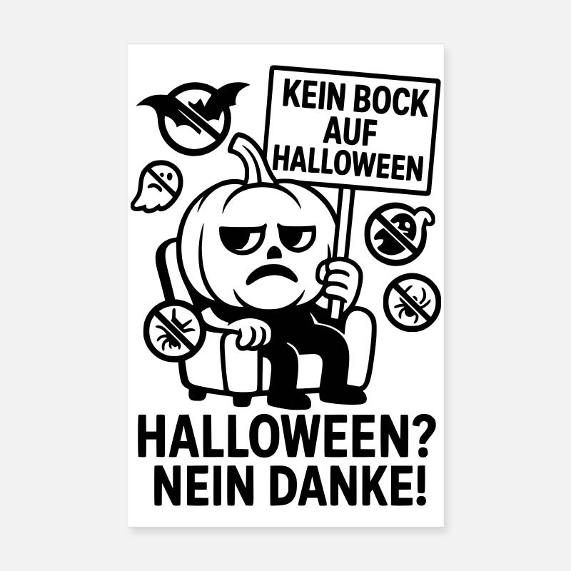 Anti Halloween Non Merci Poster 20 x 30 cm