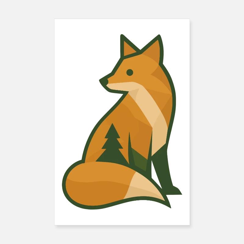 Renard de la forêt Poster 20 x 30 cm