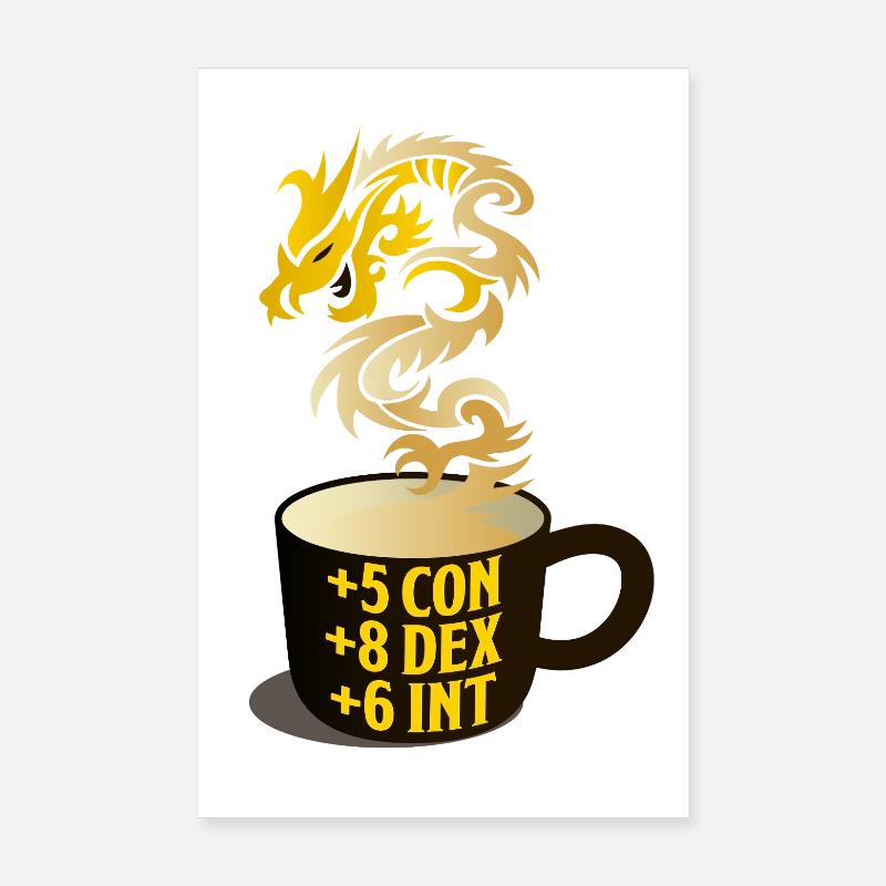 Dragon Steam RPG Stat Becher Poster 20x30 cm
