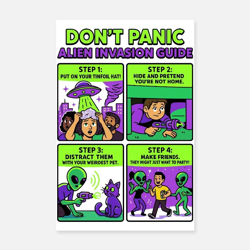 Alien Invasion Guide Poster 20x30 cm