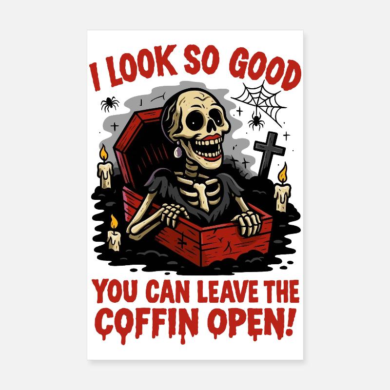 Open Coffin Style Poster 8" x 12" (20x30 cm)
