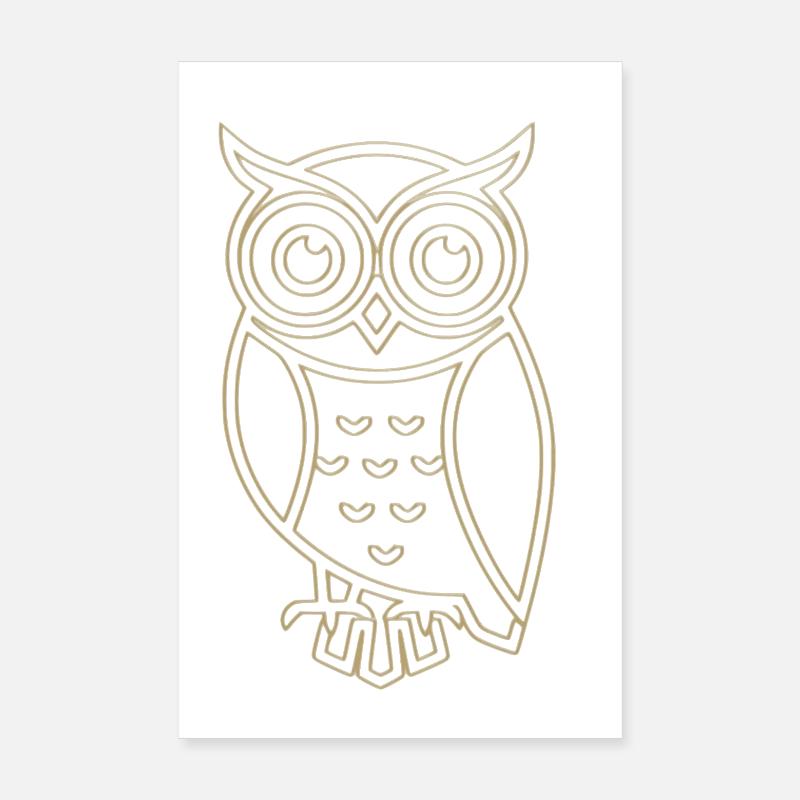 Hibou d’or Poster 20 x 30 cm