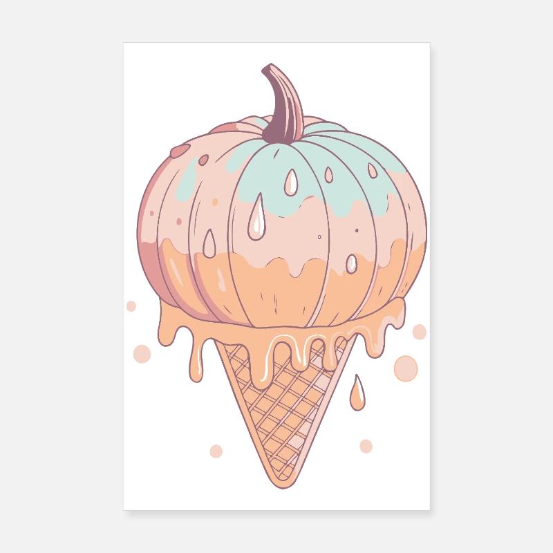 Pastel Glazed Pumpkin Poster 8" x 12" (20x30 cm)