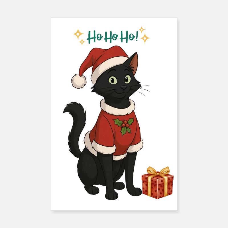 HoHoHo!! chat noir Poster 20 x 30 cm