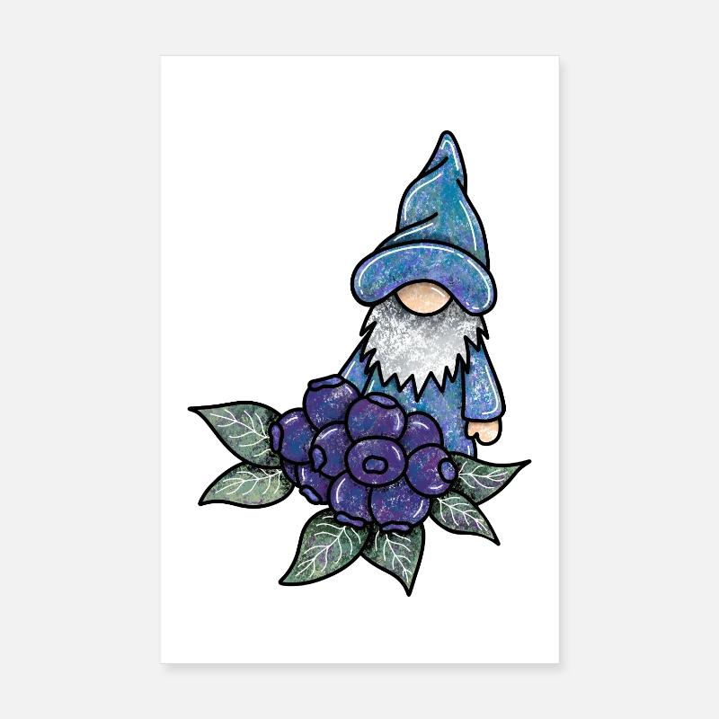 Nain aux myrtilles Poster 20 x 30 cm