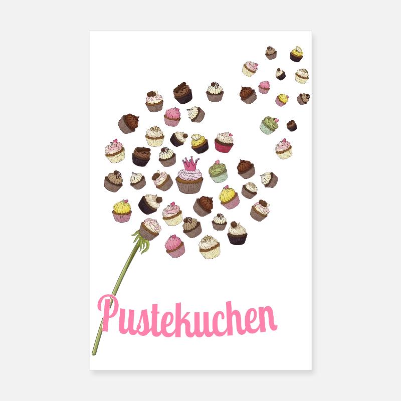 Puff Cake – Funny Cupcake Design Poster 8" x 12" (20x30 cm)