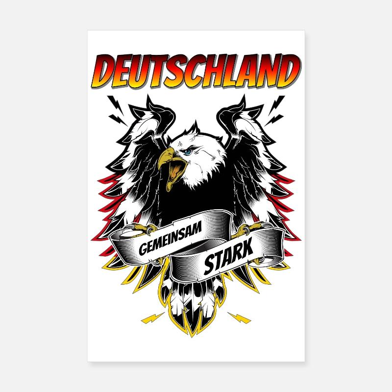 Germany Strong Together Eagles Poster 8" x 12" (20x30 cm)