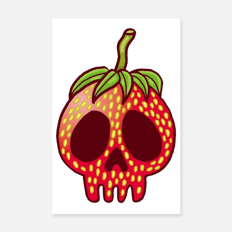 Erdbeerschädel Poster 20x30 cm