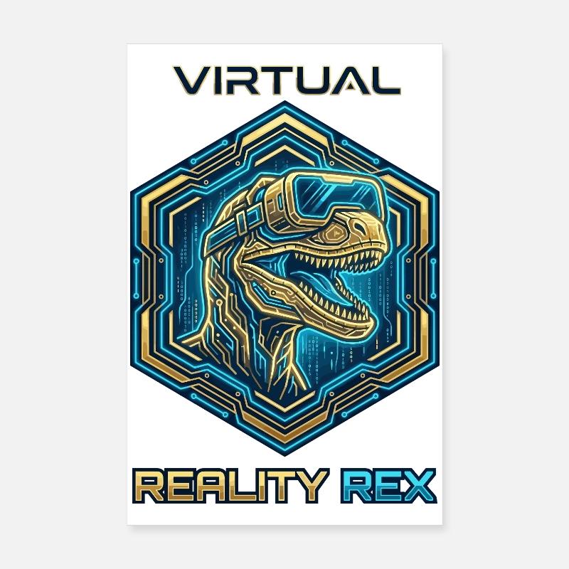 Rex Dino en réalité virtuelle Poster 20 x 30 cm