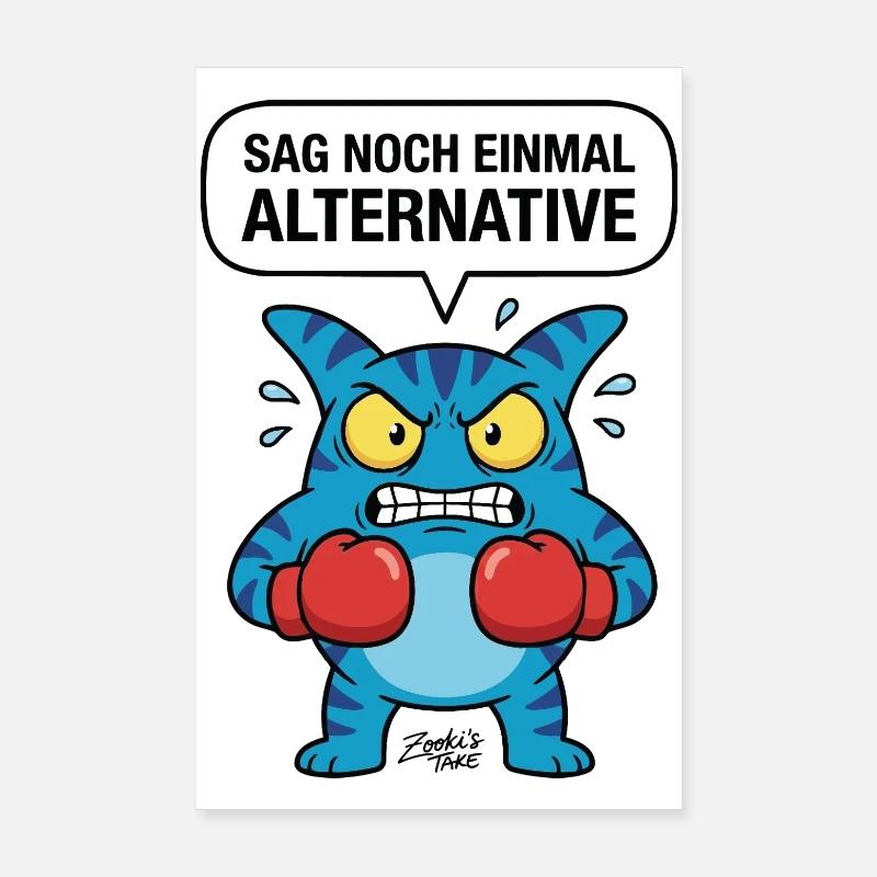 Répétez l’alternative - Sort de rage Zooki Poster 20 x 30 cm