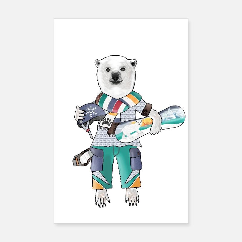 Polar Rider Eisbär Poster 20x30 cm