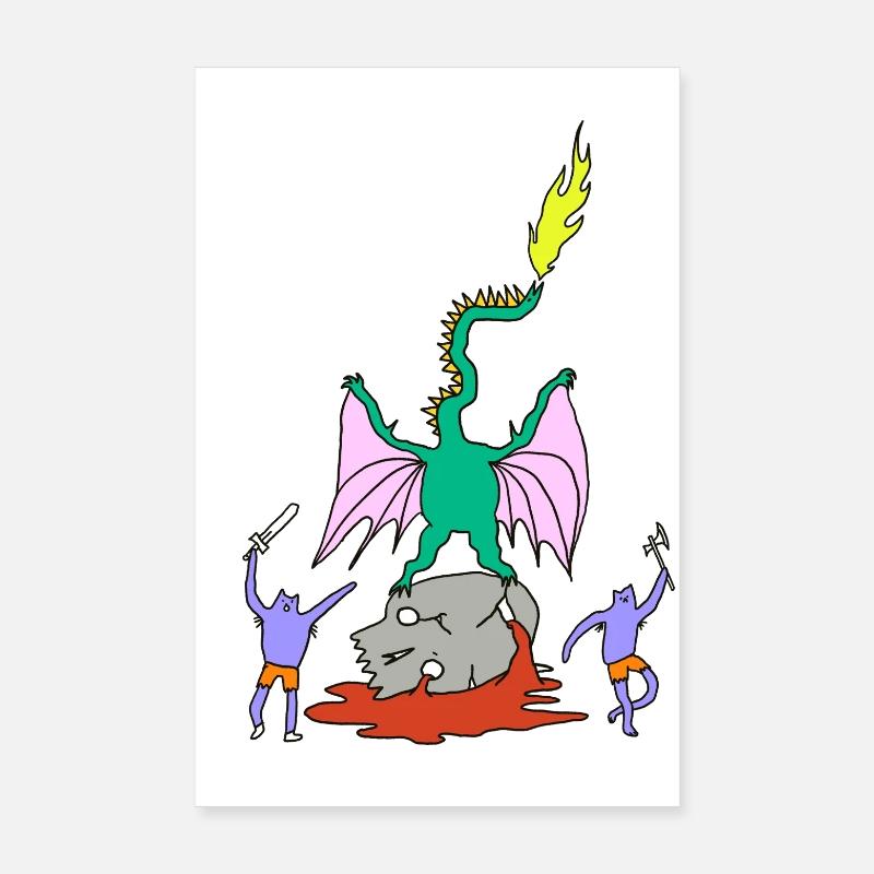 Dragon Fighter Poster 20 x 30 cm