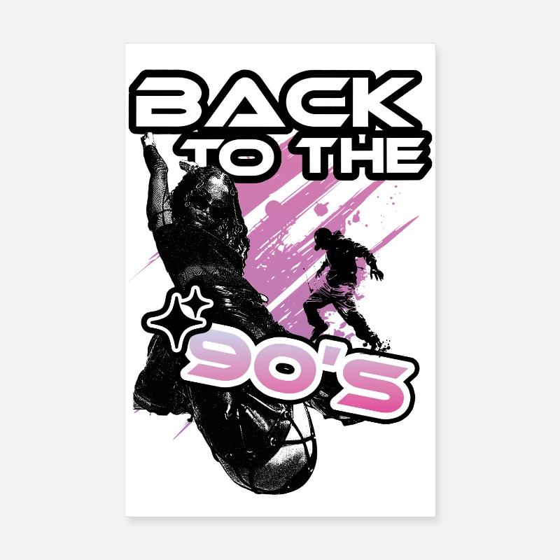 Retour 90s Néon Pop Poster 20 x 30 cm