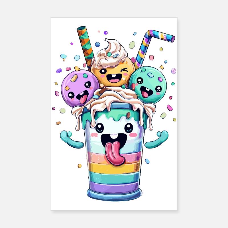 Regenbogen-Smoothie Party Poster 20x30 cm