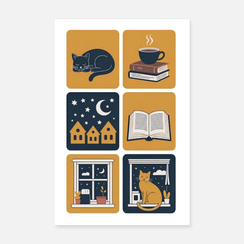 Nuit douillette Poster 20 x 30 cm