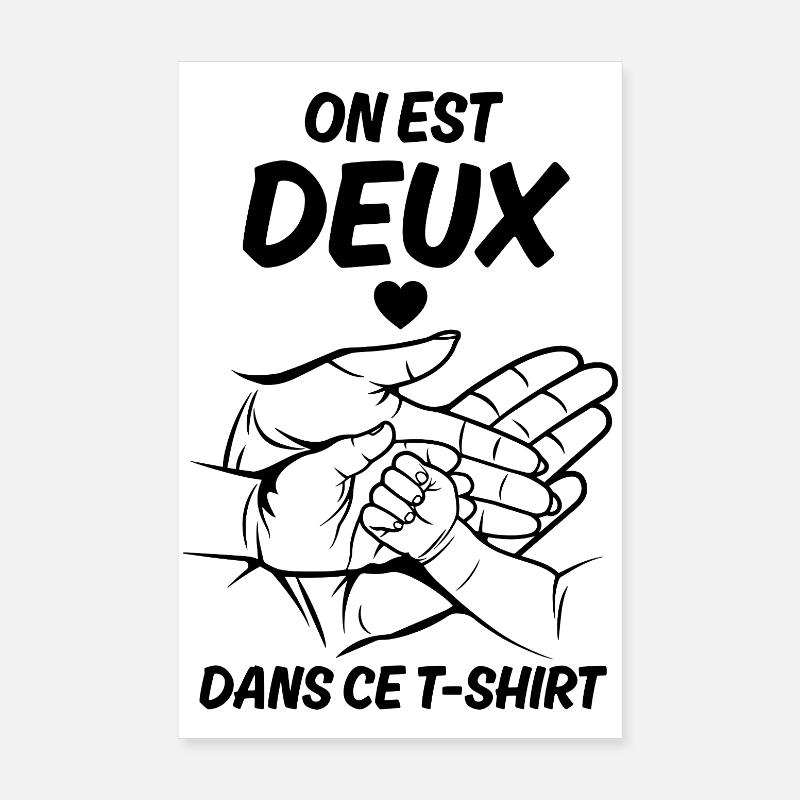 Annonce grossesse on est deux amour Poster 20 x 30 cm
