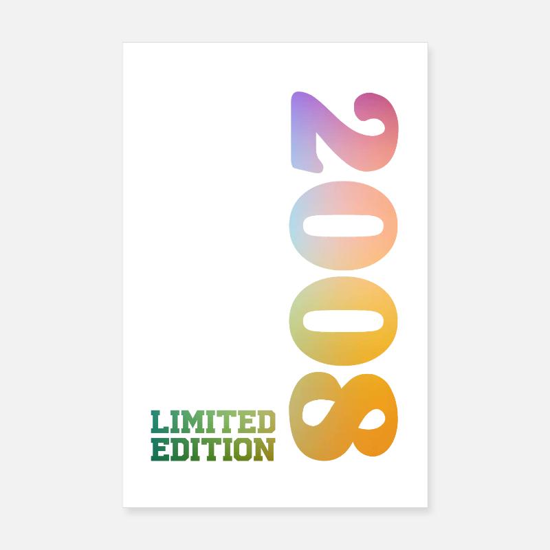 18e anniversaire Édition Limitée Cadeau Dix-Huit Poster 20 x 30 cm