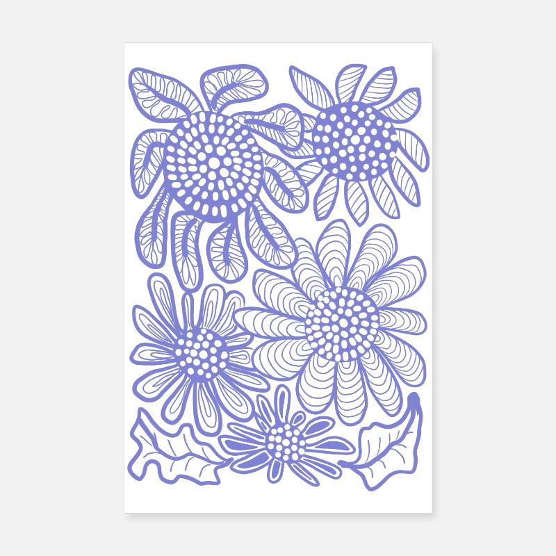 Blütenmuster Poster 20x30 cm