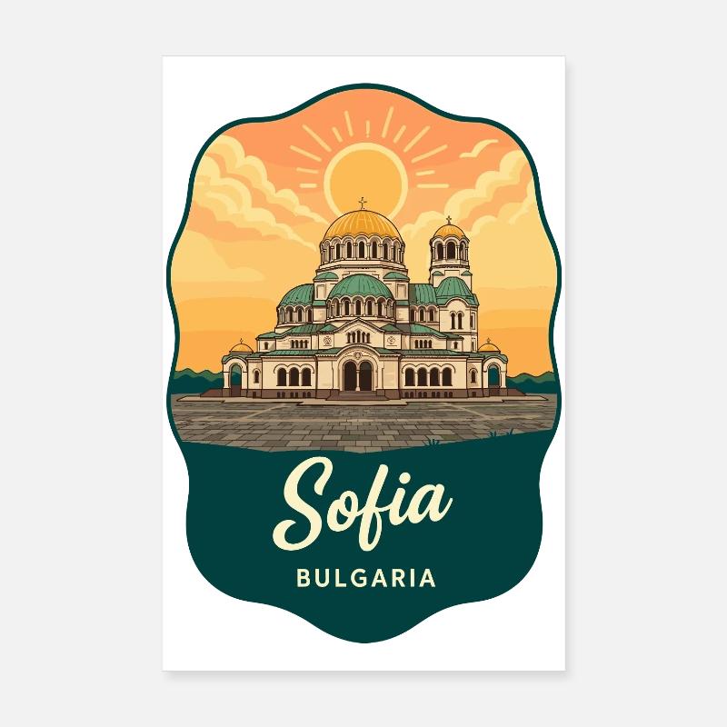 Insigne vintage de Sofia Alexandre Nevski Poster 20 x 30 cm