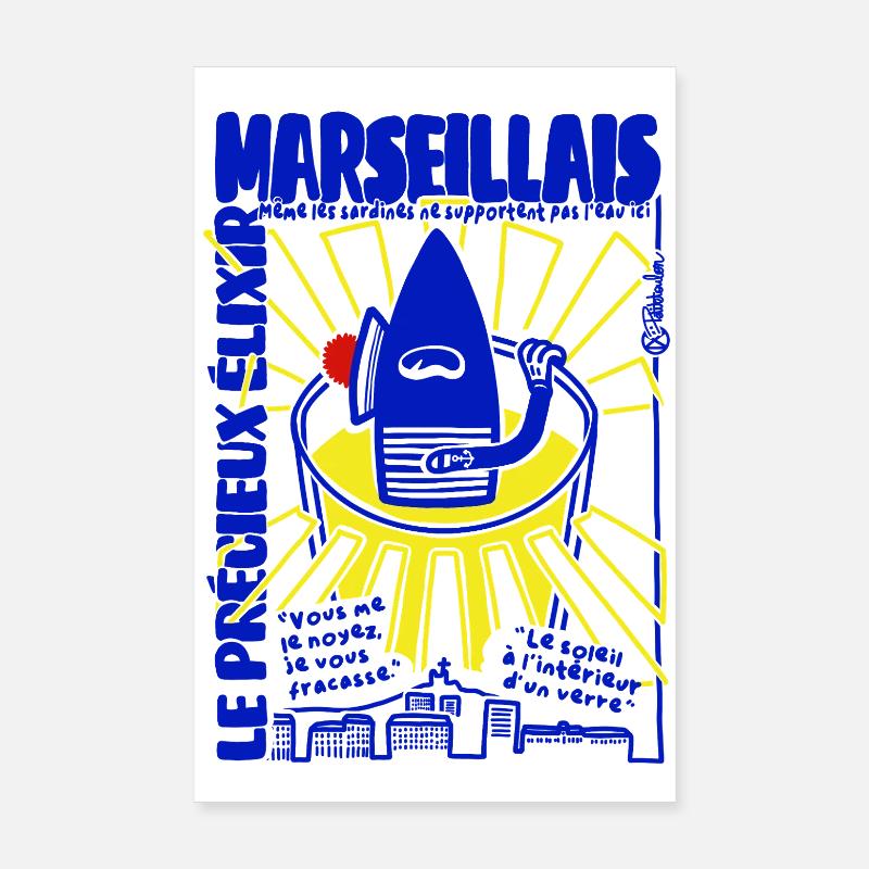 Apéritif Marseillais  Poster 20 x 30 cm