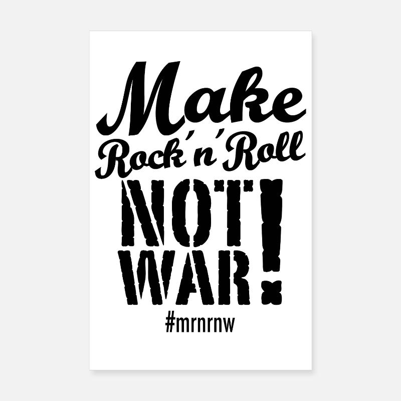 Faites Rock 'n ́Roll Not War Version 2025 Poster 20 x 30 cm