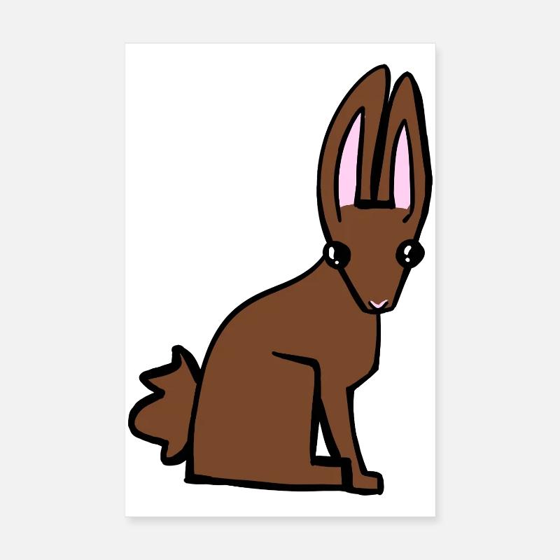 Lapin brun Poster 20 x 30 cm