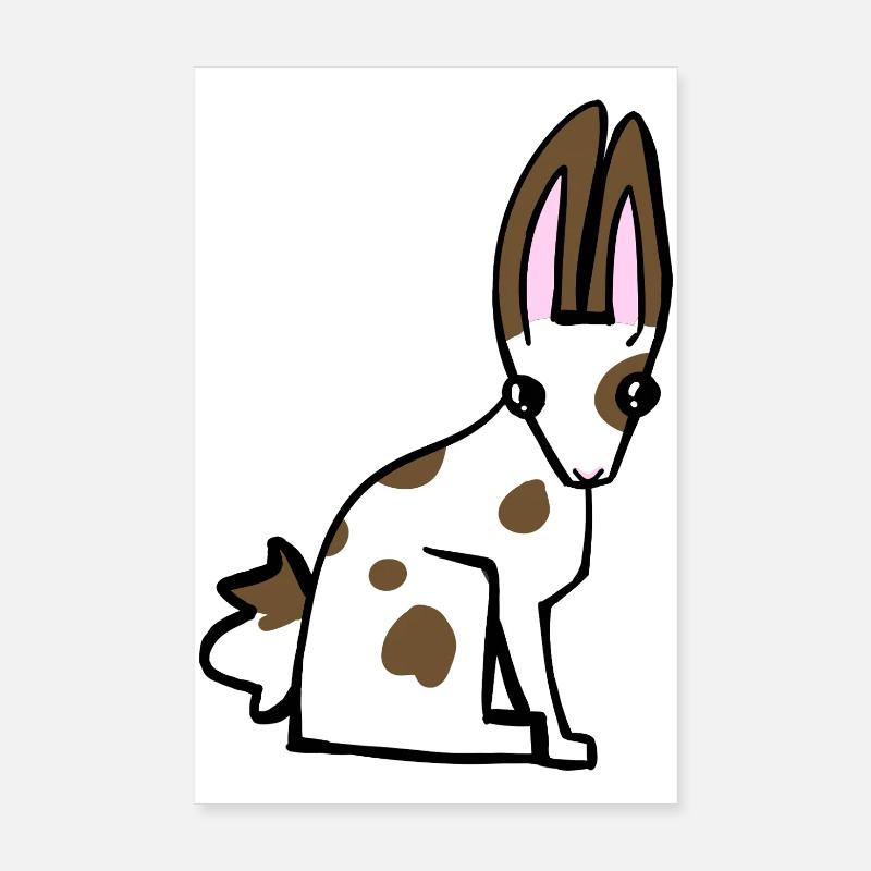 speckled bunny  Poster 8" x 12" (20x30 cm)