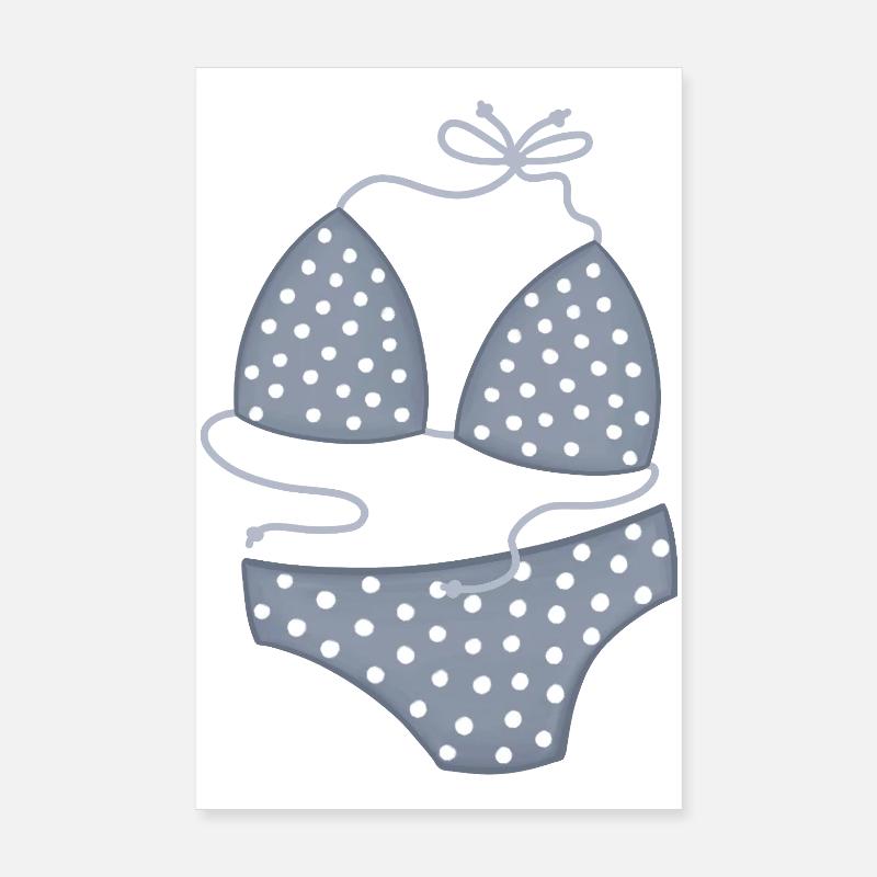 PolkaDot Bikini Pattern Poster 8" x 12" (20x30 cm)