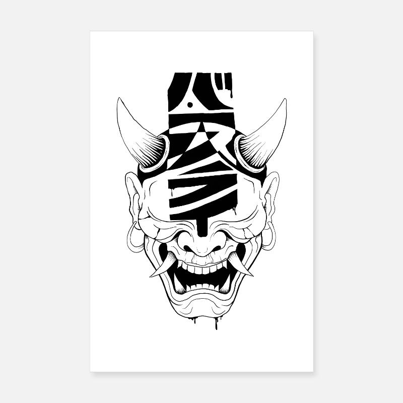 Masque de démon Poster 20 x 30 cm
