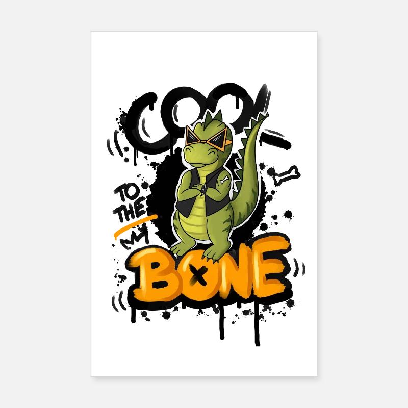 Police Dino BONE Casual Poster 20 x 30 cm