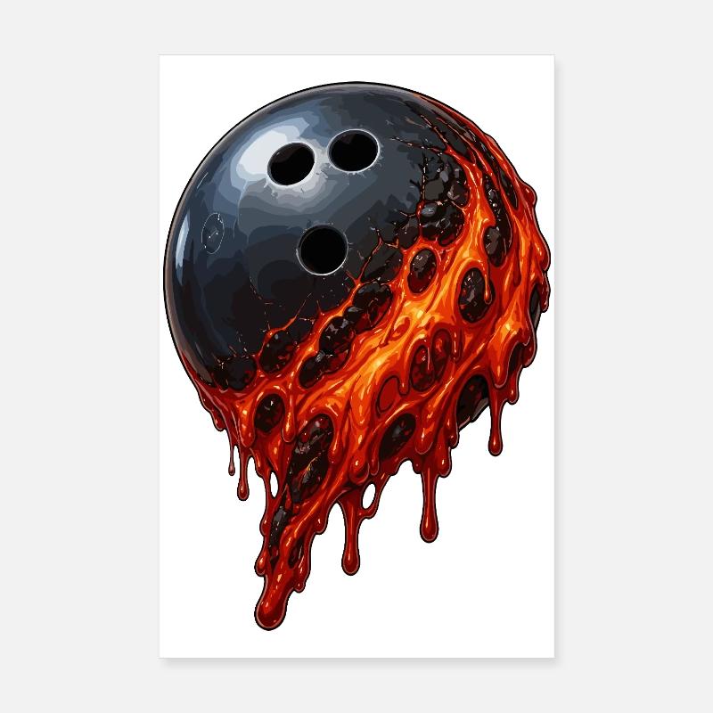 Boule de bowling en lave Poster 20 x 30 cm