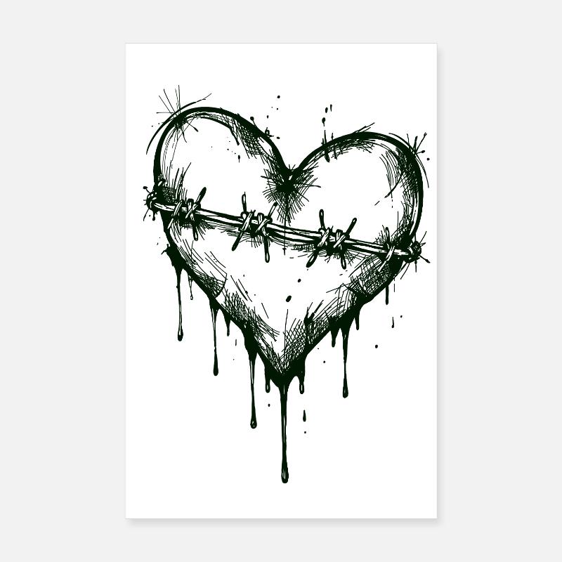 Broken Heart von Munsta Poster 20x30 cm