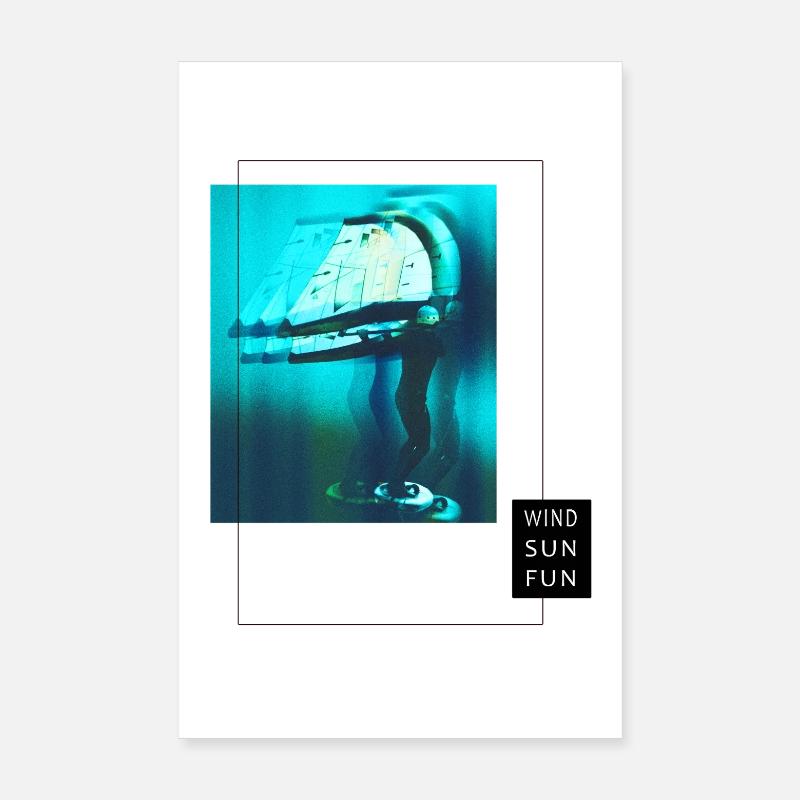 Wind SunFun Neon Drift Poster 8" x 12" (20x30 cm)