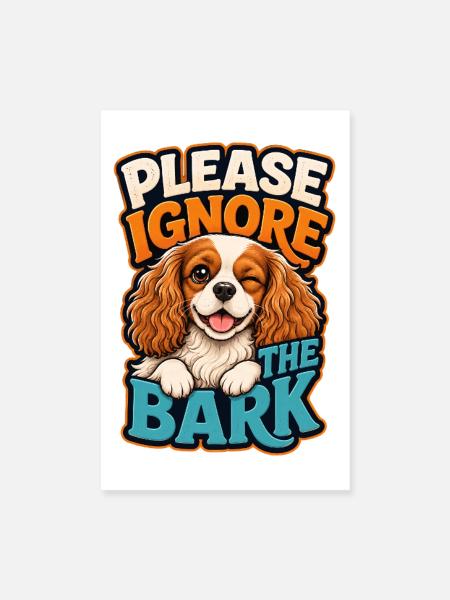 Kavallerier King Charles Spaniel - Poster 20x30 cm - Weiß