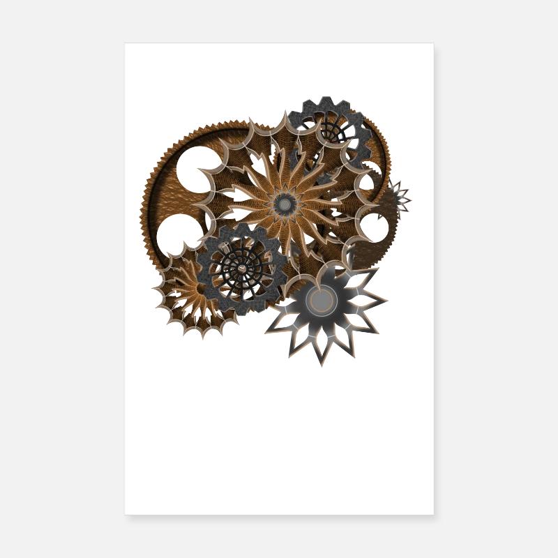 Steampunk - Poster 20 x 30 cm - blanc